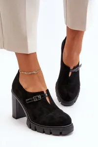 Women's High Heeled Shoes Black Tauina