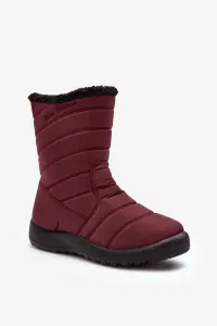 Women's High Insulated Snow Boots Burgundy Luxina