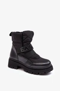Women's Insulated Zipper Snow Boots Black Zeva #8359062