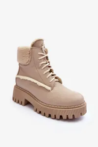 Women's leather boots Beige Lemar Vergo