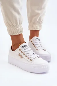 Women's Lee Cooper Platform Sneakers White #9506146