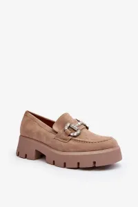 Women's loafers with beige Ellise trim #8954377