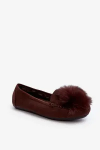 Women's loafers with brown Novas fur