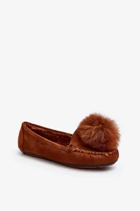 Women's loafers with Camel Novas fur