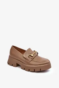 Women's loafers with Khaki Peuria decoration #8366438