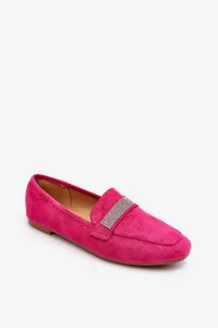 Women's loafers with rhinestones Fuchsia Ralrika #8831111