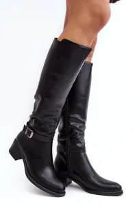 Women's low-heeled boots black Bafiske #8454519