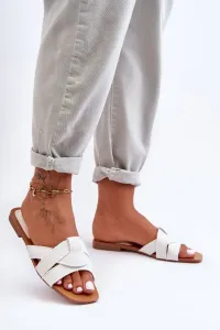Women's material sandals white Aversa