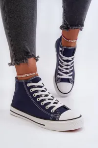 Women's Navy Blue Socerio Sneakers
