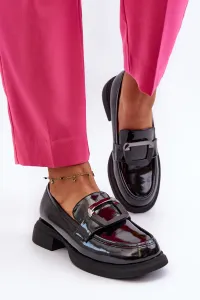 Women's patent leather loafers Black Fidodia #9573267