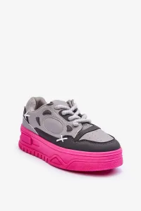 Women's platform sneakers grey Finos #7961959
