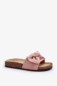 Women's slippers with bow, pink Ezephira