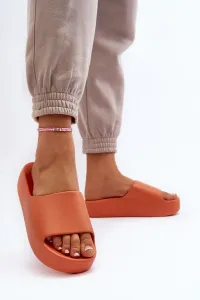 Women's slippers with thick soles, orange Oreithano