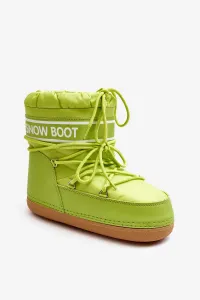 Women's snow boots with Olive Soia ties