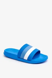 Women's striped slippers dark blue Vision #7366746