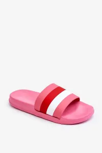 Women's Striped Slippers Dark Pink Vision #7364065