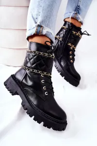 Worker's shoes with chain Black Caleanor #4762949