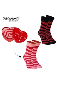 PAIR BOX 2 pairs Box Heart Rainbow Socks