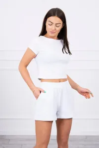 Cotton set with white shorts