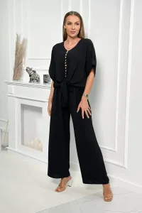 Set of blouse with black trousers