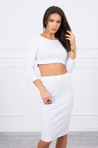 Set of blouses with skirt white