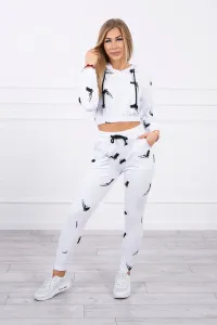 Set with printed white pistols