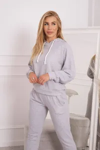 Sweatshirt with hood gray color