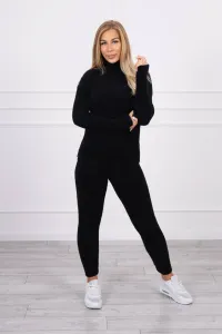 Two-piece set of black alpaca sweaters