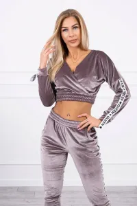 Velour set with grey Queen lettering
