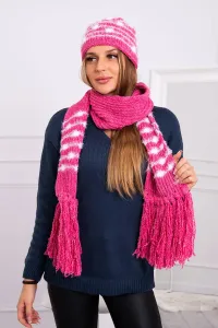 Women's set with scarf Anika K304 raspberry