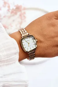 Fashion watch with white dial ERNEST Gold