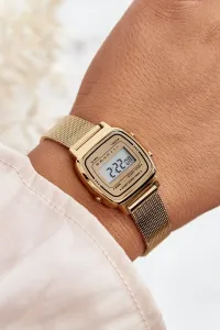 Women's retro digital watch Ernest gold