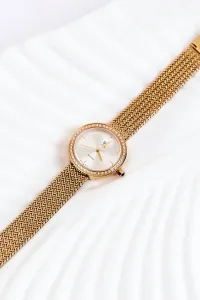 Women's watch GG Luxe gold with silver dial