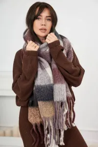 6060 Women's scarf brown + grey