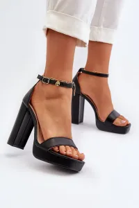 Black high-heeled sandals Trewenna