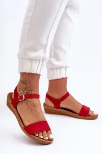 Classic sandals on a low coture red arya
