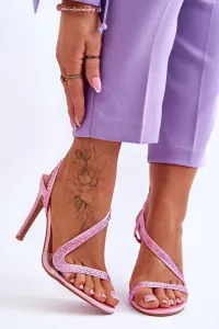 Elegant slip-on high heel Colima Pink