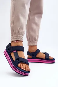 Lee Cooper Women's Platform Sandals - Navy Blue #9515422
