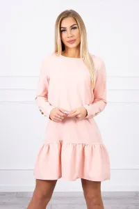 Dress with light powder pink