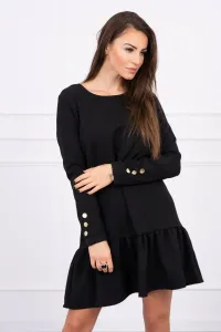 Dress with ruffles black