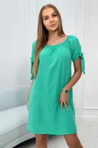 Dress with tie on mint sleeves