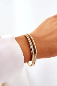 Bracelet with cubic zircon gold #6394269