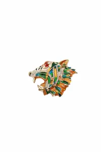 Brooch Tiger BZ-7 multicolor