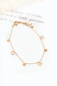 Leg bracelet with pendants gold