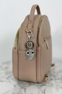 Owl keychain silver
