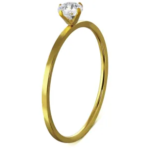 Surgical steel engagement ring in gold color #9483553
