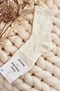 Patterned women's socks white #8770370