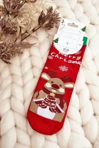 Women's Christmas Socks with Red Reindeer