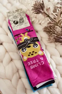 Women's Funny 5-Pack Socks Animal Multicolor