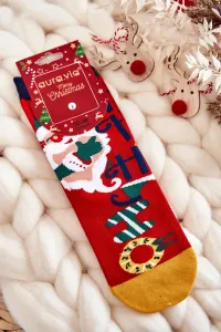 Women's socks with Christmas pattern 